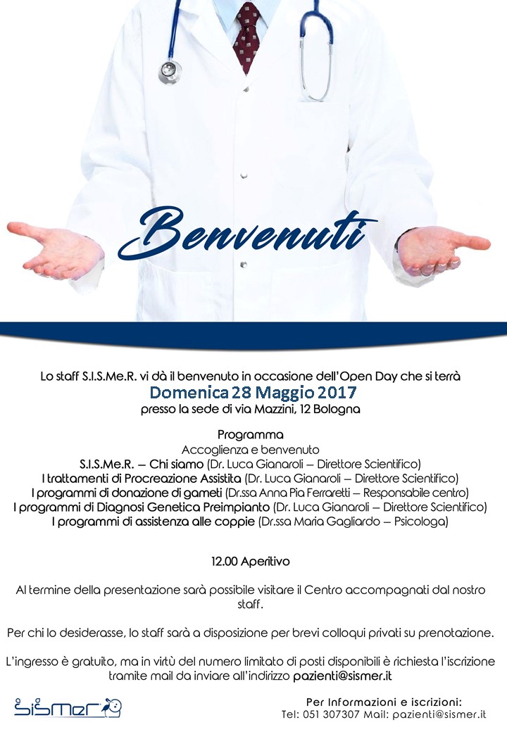 Locandina Open Day 28 Maggio